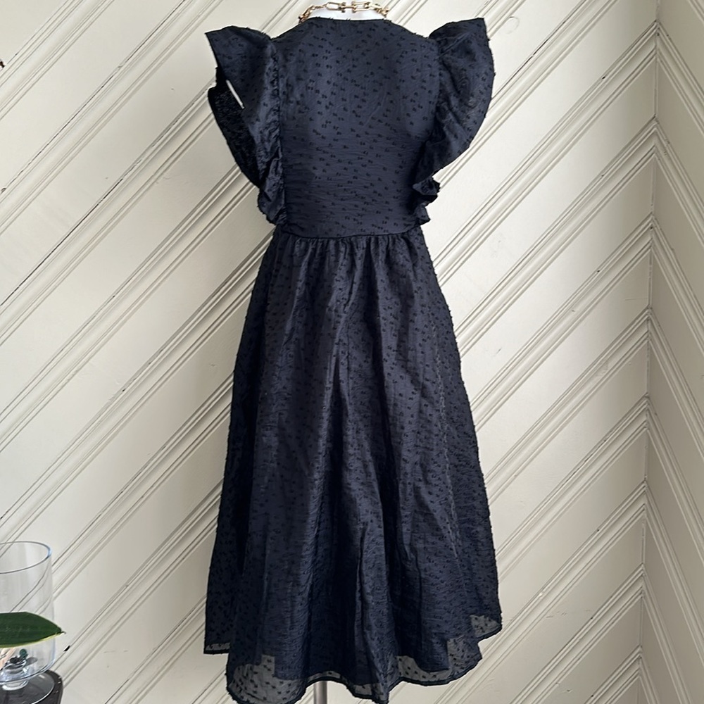Chelsea 28 Ruffle Cap Sleeve Organza Midi Dress XXS - Picture 10 of 14